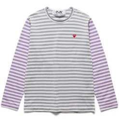 Comme Des Garçons Play BI-COLOUR STRIPED MEN'S T-SHIRT