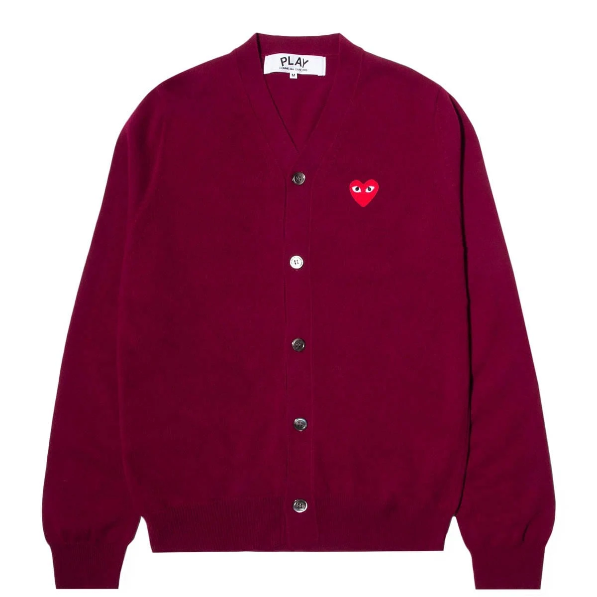 Comme Des Garçons Play RED HEART PLAY CARDIGAN