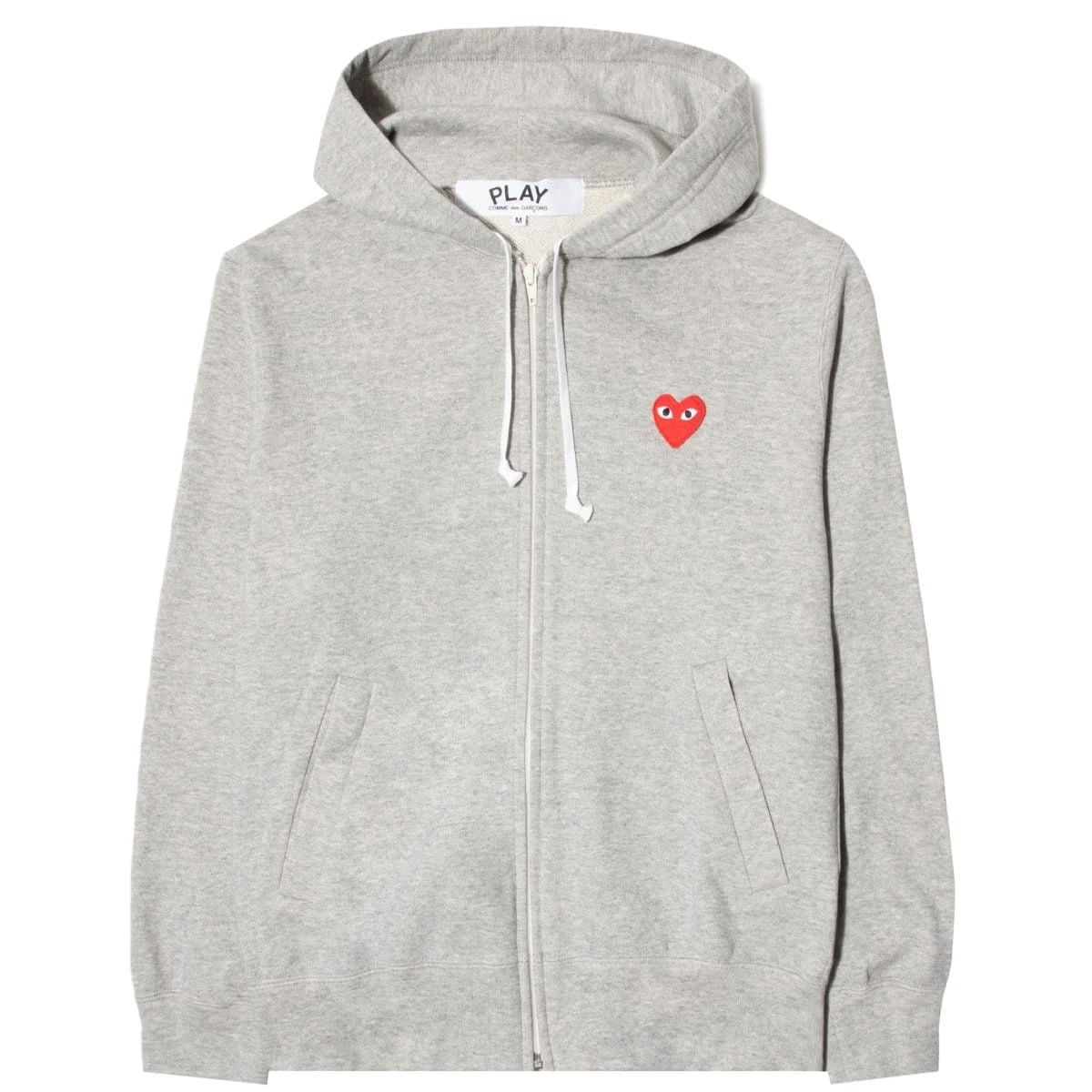 Comme Des Garçons Play PLAY ZIP INVADER HEART HOODED SWEATSHIRT