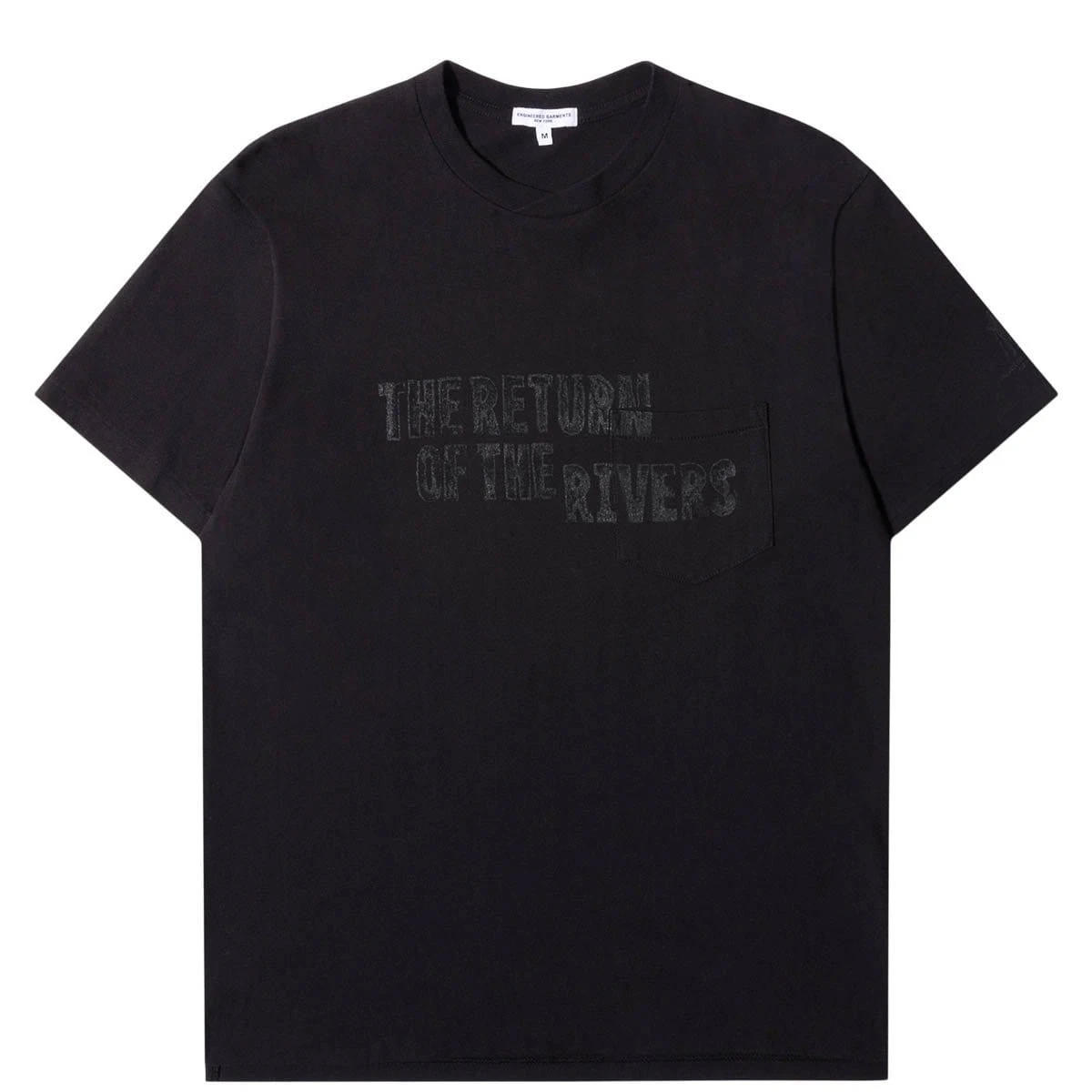 Engineered Garments PRINTED CROSS CREW NECK POCKET T-SHIRT