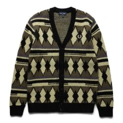 Fred Perry CHUNKY JACQUARD CARDIGAN