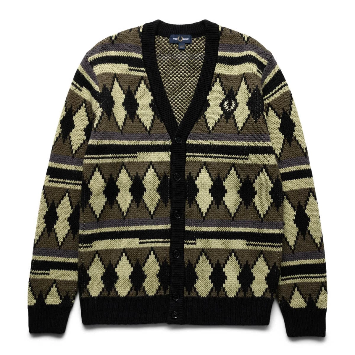 Fred Perry CHUNKY JACQUARD CARDIGAN