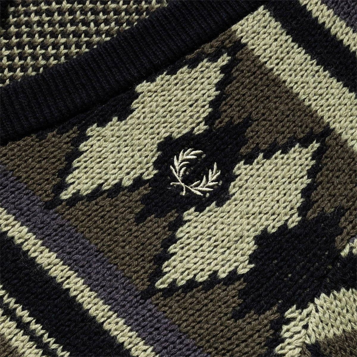 Fred Perry CHUNKY JACQUARD CARDIGAN - Image 3