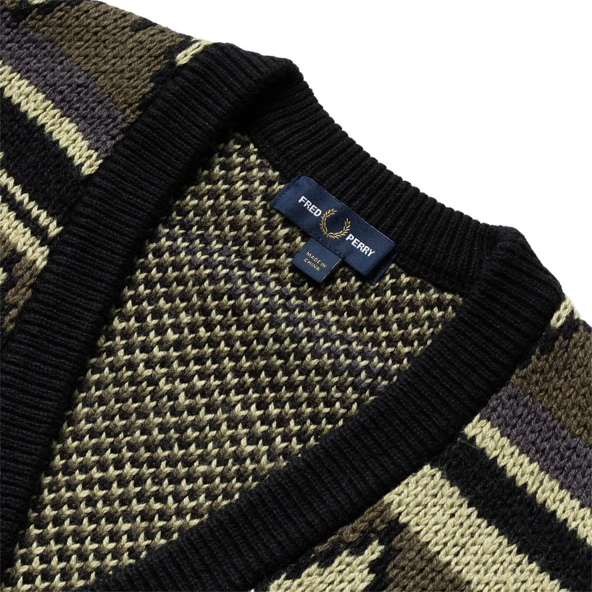 Fred Perry CHUNKY JACQUARD CARDIGAN - Image 4