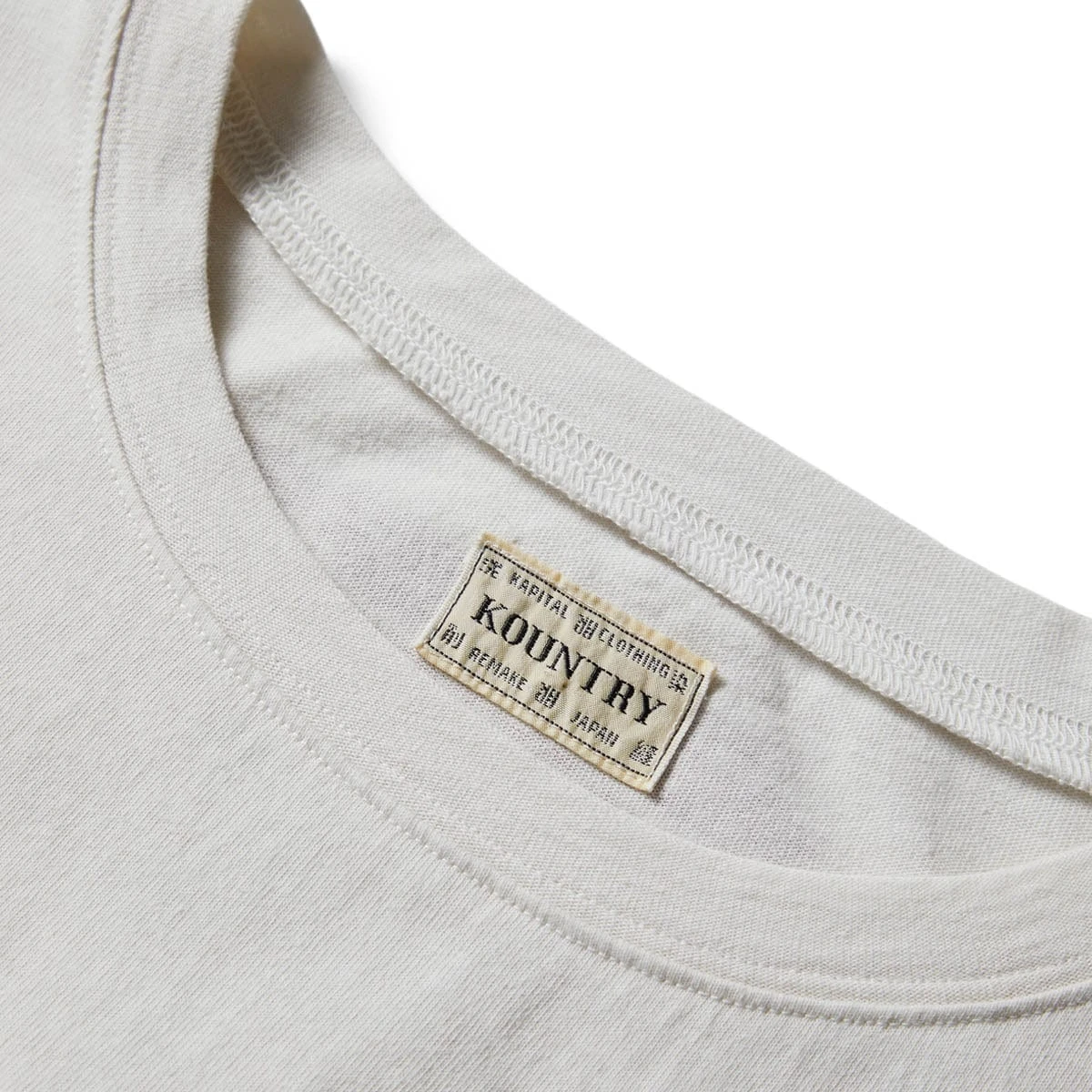 KAPITAL JERSEY 2TONES BIG POCKET T (BONE) - Image 5