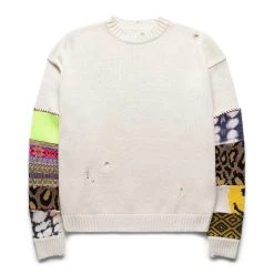 KAPITAL 5G COTTON KNIT HIPPIE SLEEVE CREW SWEATER