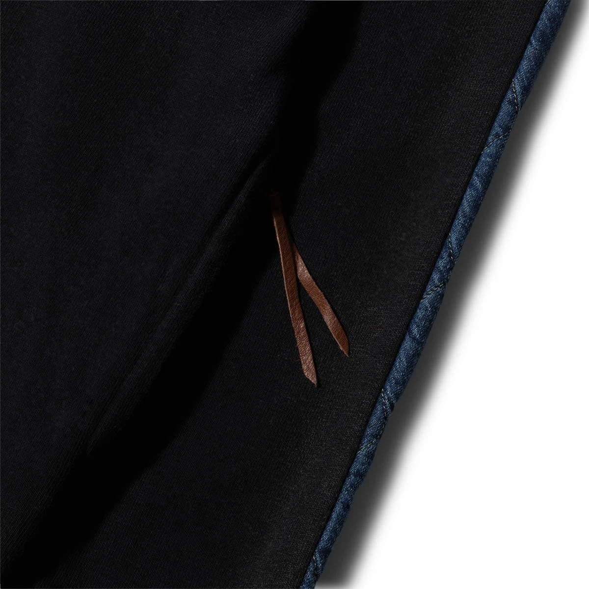 KAPITAL FLEECE KNIT X DENIM QUILTING NAVY 2TONES BIG SWEAT - Image 5