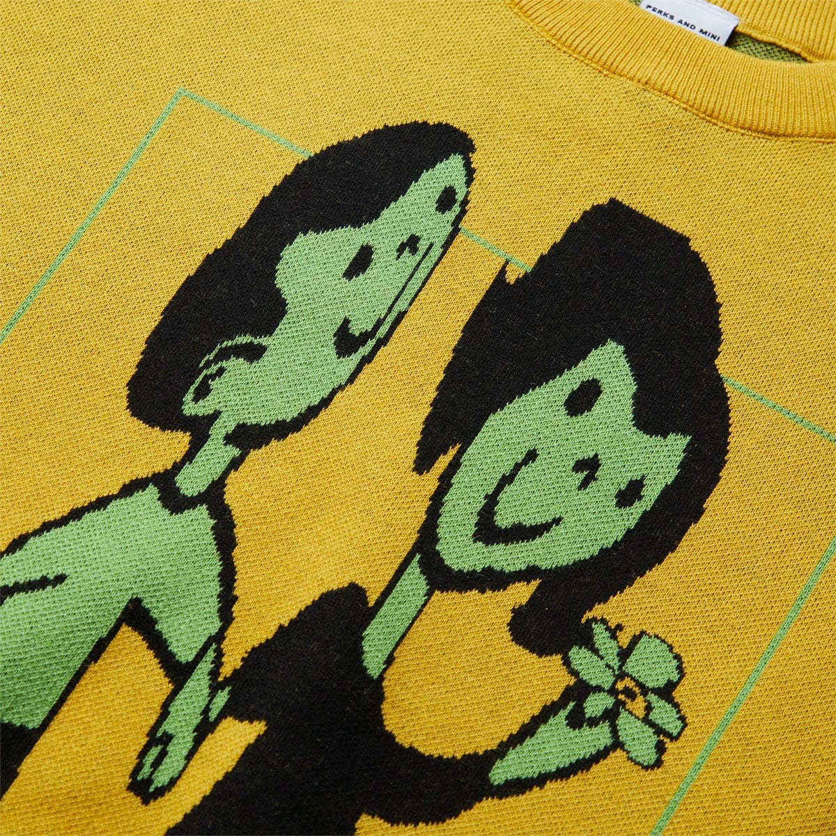 Perks And Mini GREEN PARK WALK PEOPLE KNITTED CREW NECK - Image 4