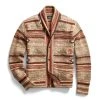 RRL HAND-KNIT MIXED STICHES SHAWL CARDIGAN