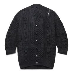 TAKAHIROMIYASHITA TheSoloist. DOUBLE ZIP ARAN PATTERN CARDIGAN