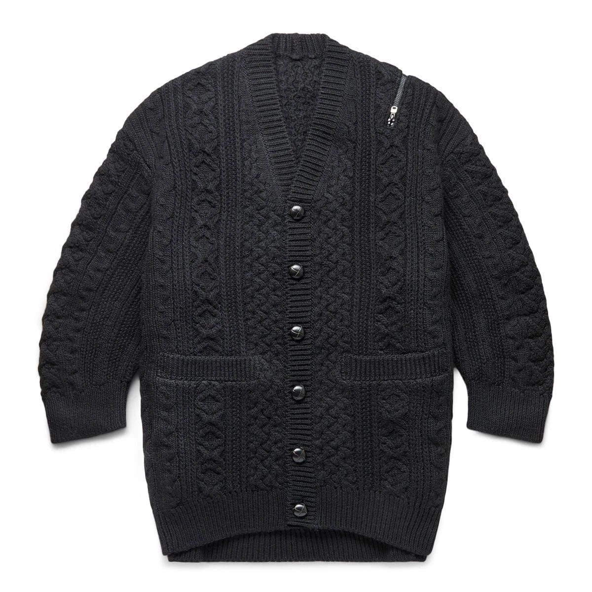 TAKAHIROMIYASHITA TheSoloist. DOUBLE ZIP ARAN PATTERN CARDIGAN