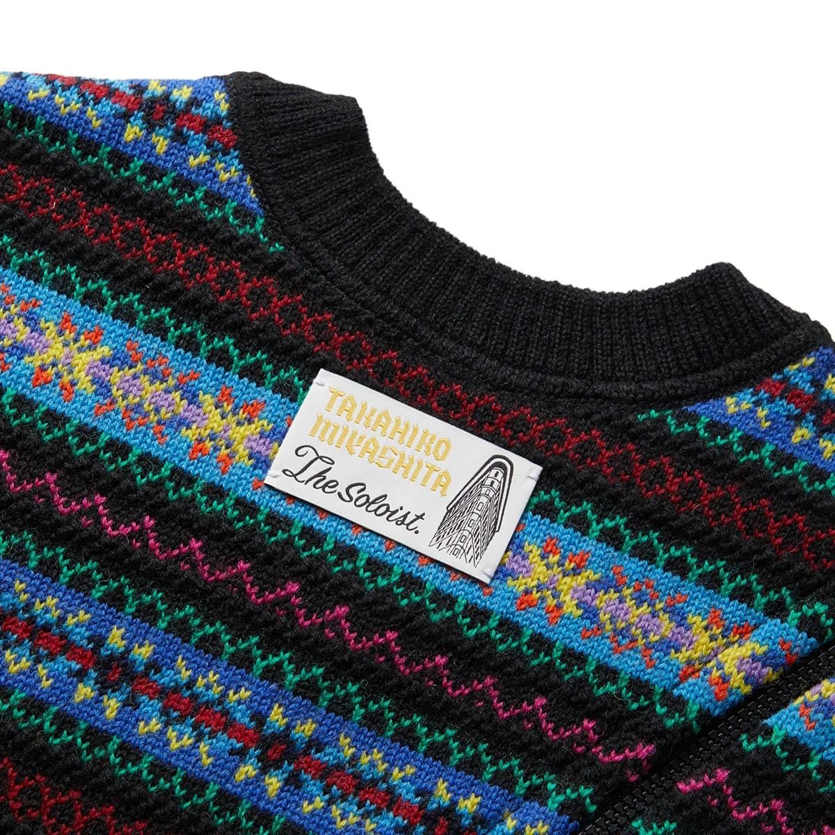 TAKAHIROMIYASHITA TheSoloist. REVERSED DOUBLE ZIP FAIR ISLE PATTERN VEST - Image 5