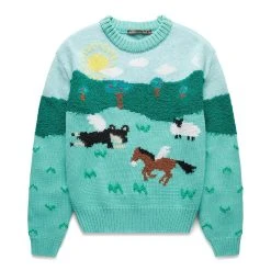 Andersson Bell SUMMER GARDEN INTARSIA SWEATER