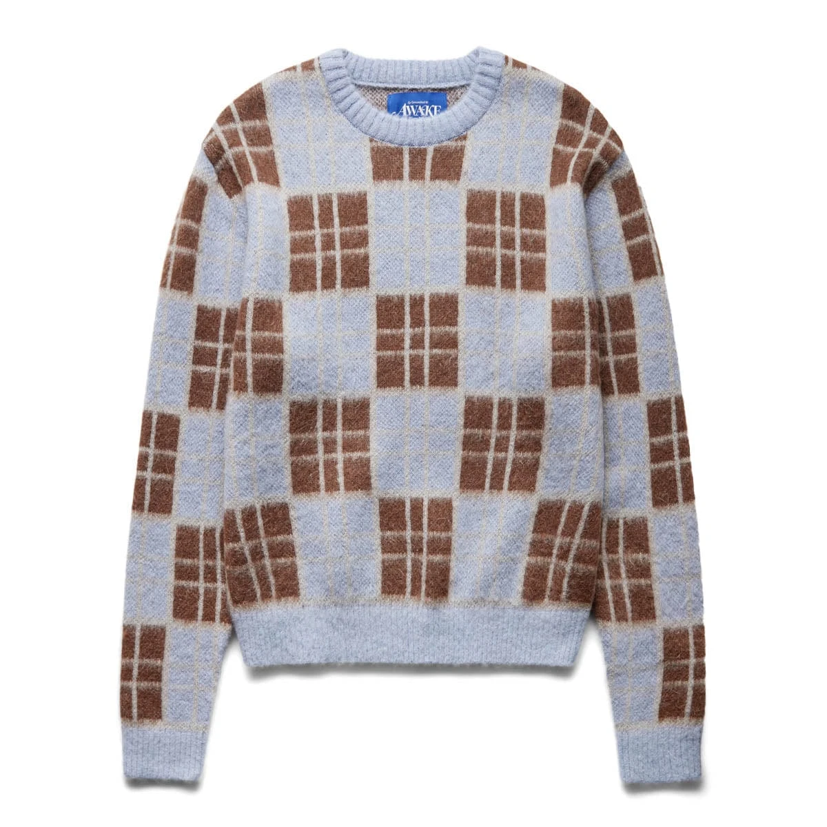 Awake NY CHECKERED MOHAIR SWEATER