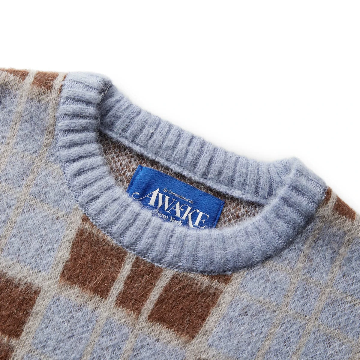Awake NY CHECKERED MOHAIR SWEATER - Image 3