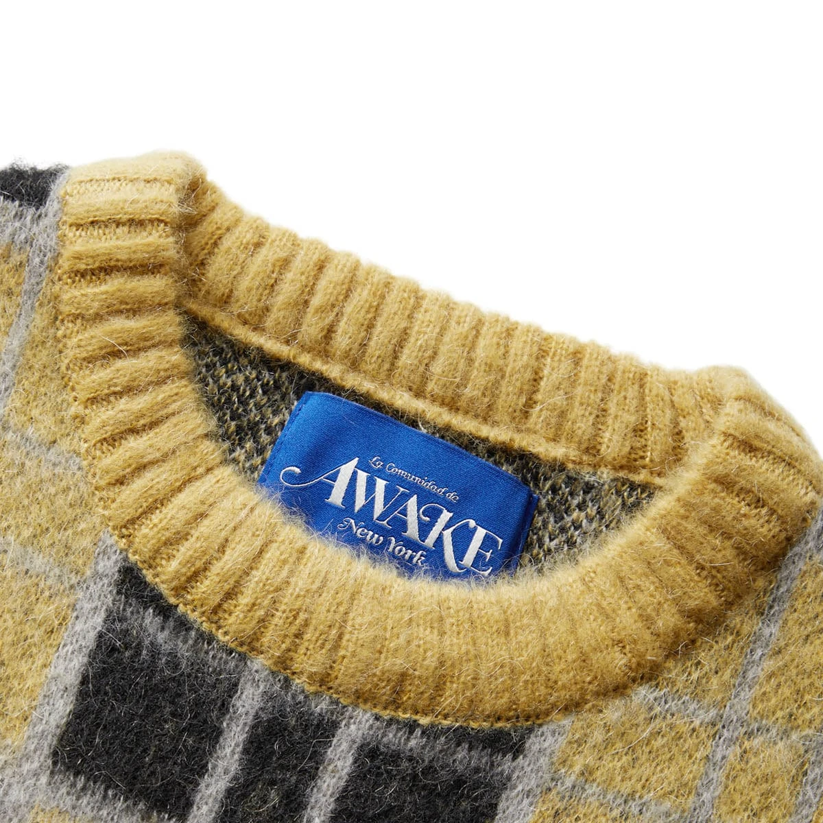 Awake NY CHECKERED MOHAIR SWEATER - Image 3