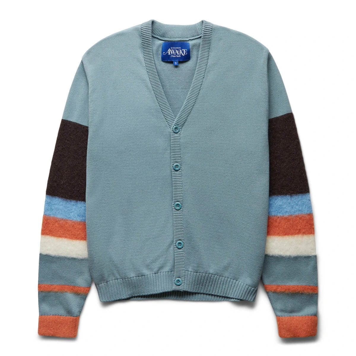 Awake NY STRIPED MOHAIR SLEEVE CARDIGAN