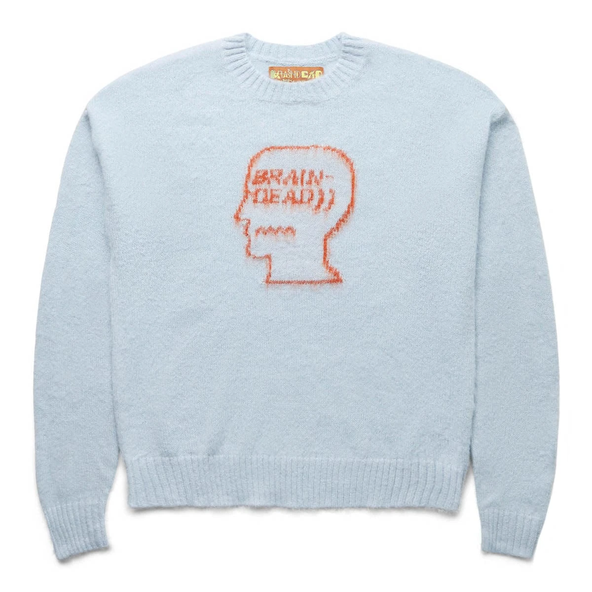 Brain Dead SUPERFUZZ LOGOHEAD CREWNECK SWEATER