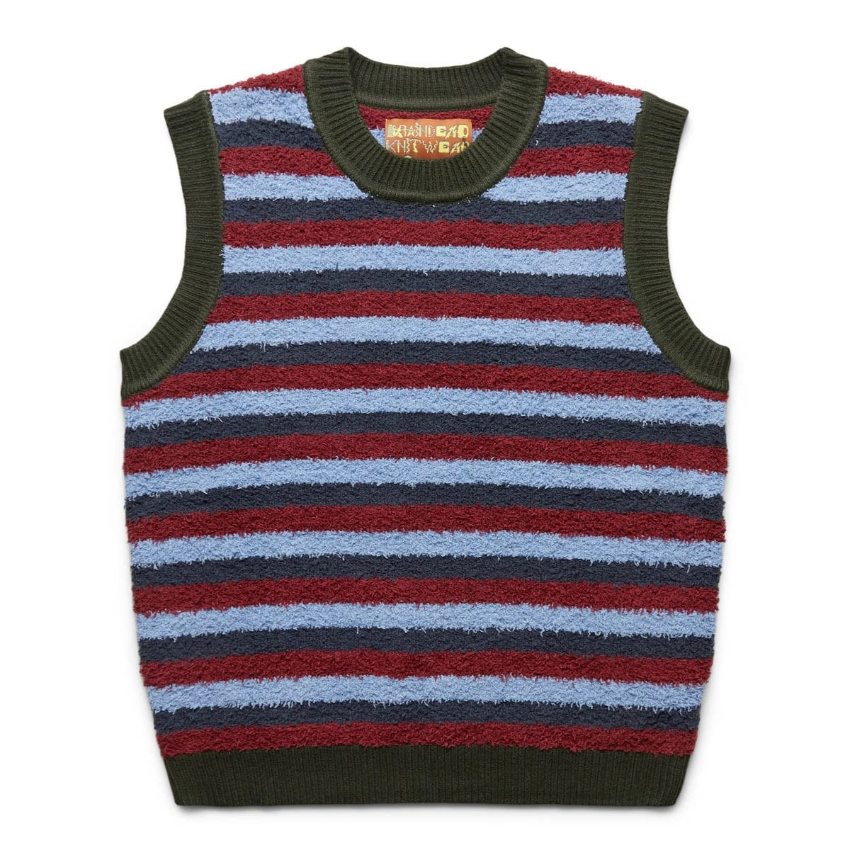 Brain Dead TEDDY FUR STRIPED VEST