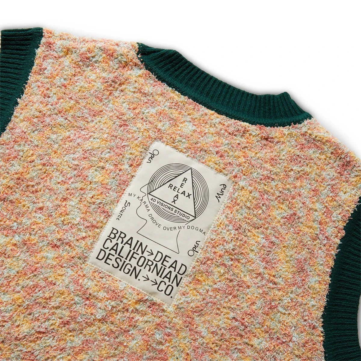 Brain Dead TEDDY FUR STRIPED VEST - Image 3