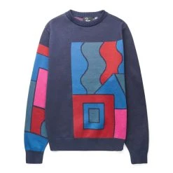 By Parra BLOCKED LANDSCAPE KNITTED PULLOVER