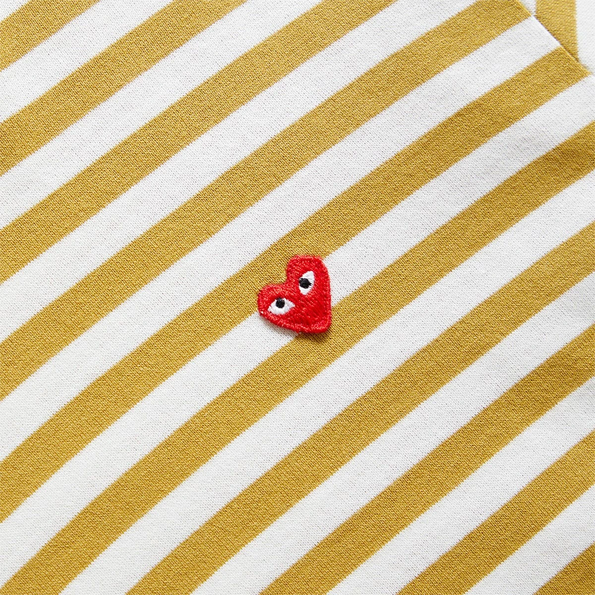 Comme Des Garçons Play STRIPED WHITE SLEEVE T-SHIRT - Image 4