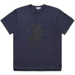 Engineered Garments PRINTED CROSS CREW NECK T-SHIRT