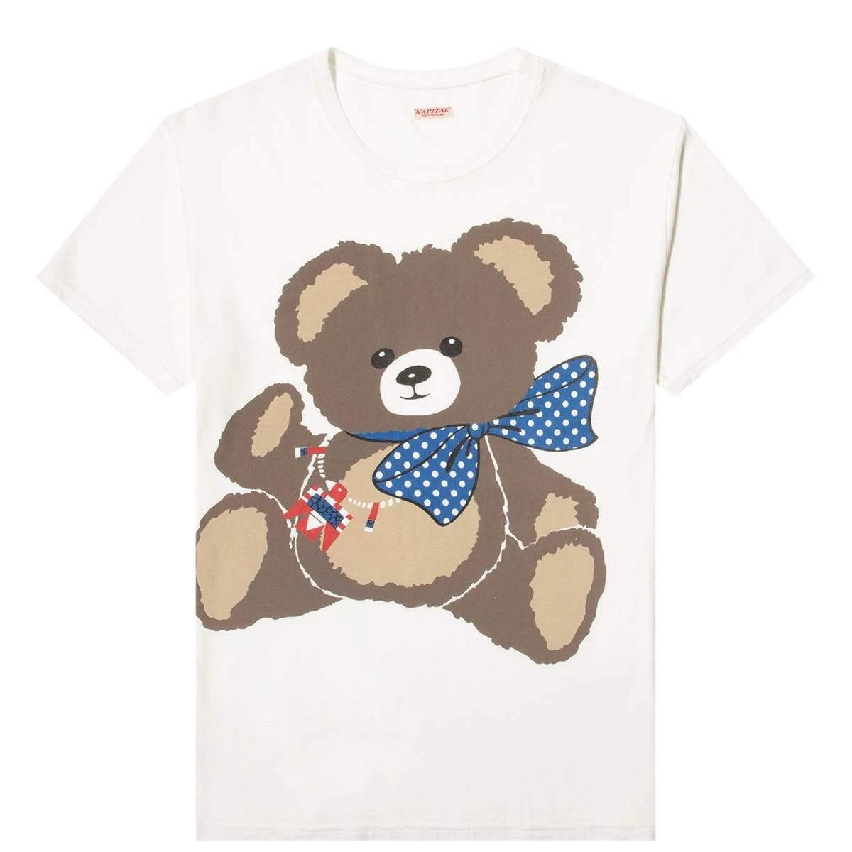 KAPITAL 20/-JERSEY CREW T (BLUE BEAR/BATTERY BIRD)
