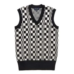 Fred Perry CHEQUERBOARD KNITTED TANK
