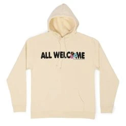 Good Morning Tapes ALL WELCOME GARDEN PULLOVER FLEECE HOOD