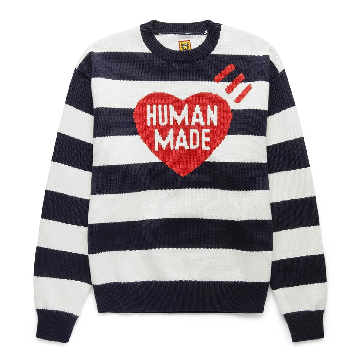 Human Made STRIPED HEART KNIT SWEATER