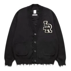 Liberaiders DAMAGED LETTERED CARDIGAN