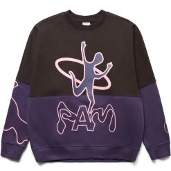 Perks And Mini DISC MAN HALF PANEL CREW NECK SWEAT