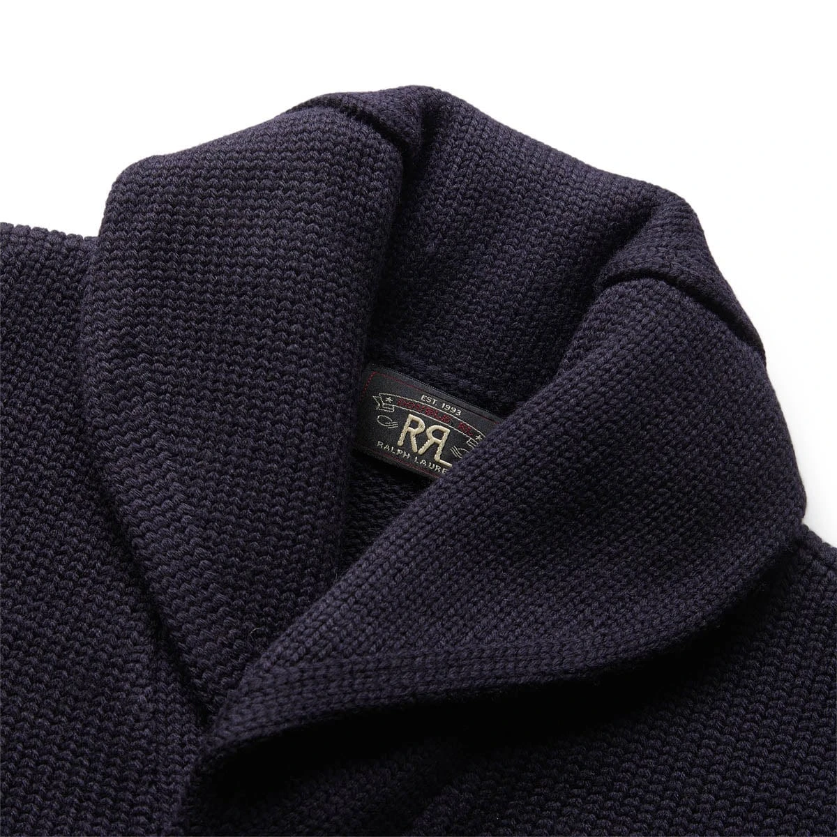 RRL WOOL 3-GUAGE SHAWL SWEATER - Image 5