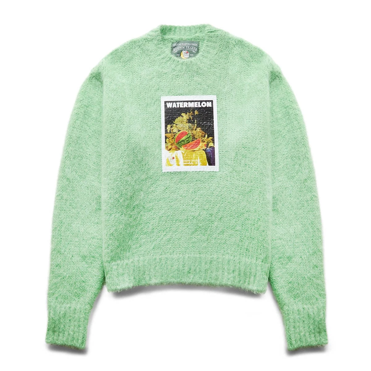 SKY HIGH FARM WORKWEAR DENIM TEARS MOHAIR PRINT SWEATER KNIT