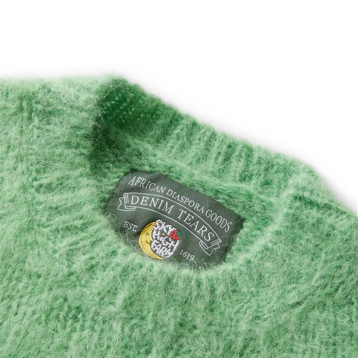 SKY HIGH FARM WORKWEAR DENIM TEARS MOHAIR PRINT SWEATER KNIT - Image 3