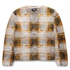 Stüssy HAIRY PLAID CARDIGAN