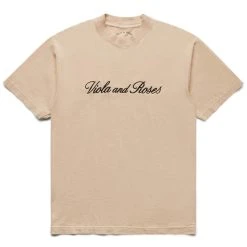 Viola And Roses EMBROIDERY LETTER S/S TEE
