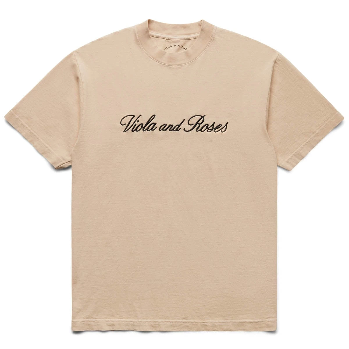 Viola And Roses EMBROIDERY LETTER S/S TEE
