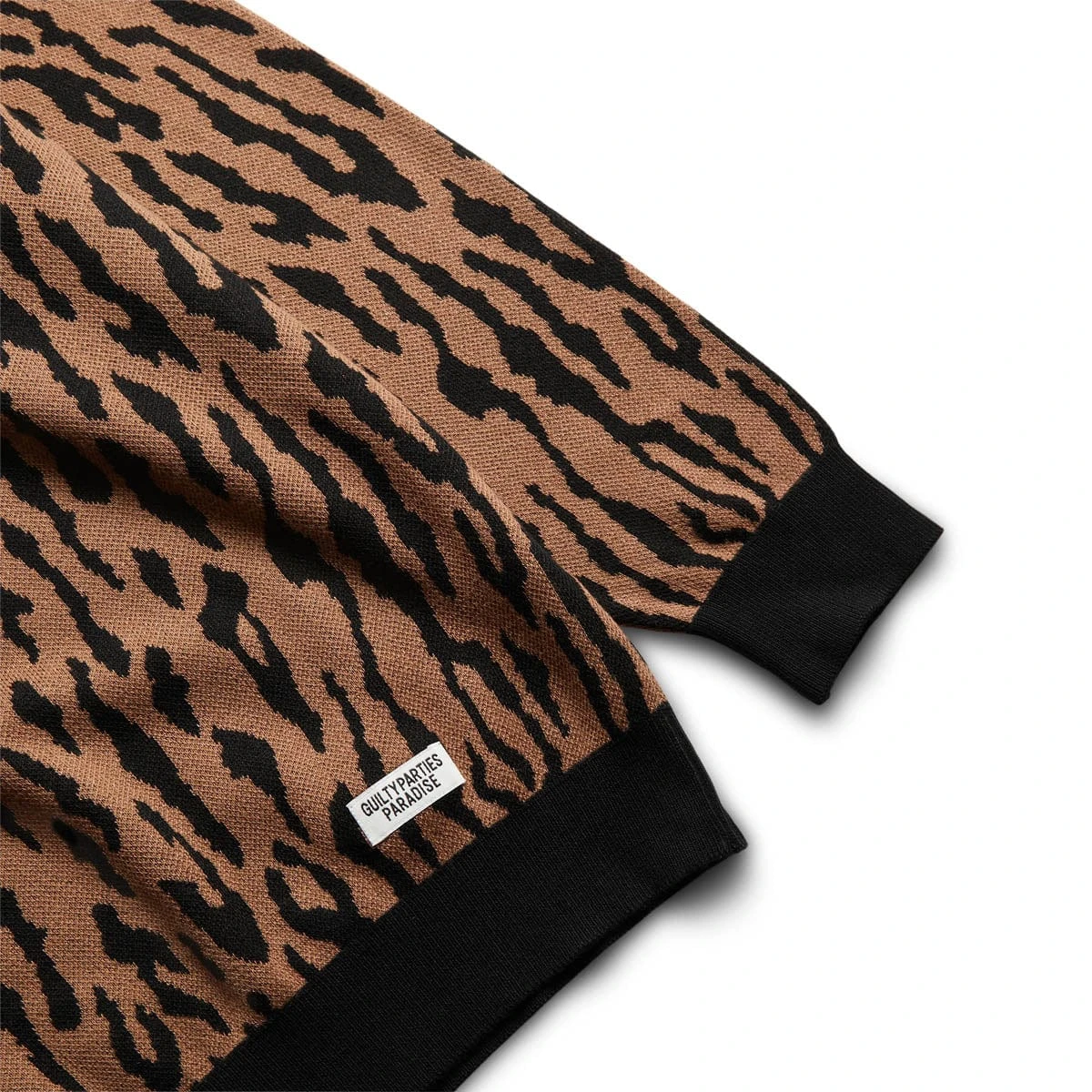 Wacko Maria LEOPARD KNIT POLO SHIRT - Image 3