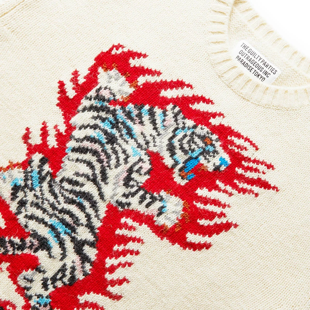 Wacko Maria TIM LEHI / INTARSIA CREW NECK SWEATER - Image 3