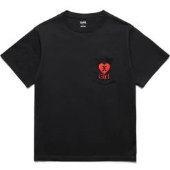 X-Girl HEART EMBROIDERY POCKET S/S TEE