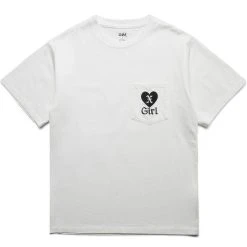 X-Girl HEART EMBROIDERY POCKET S/S TEE